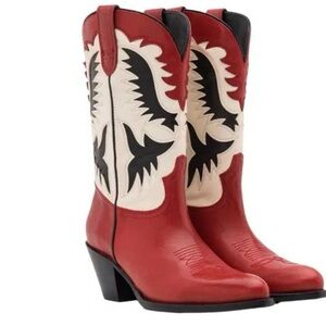 Brand new. POLO RALPH LAUREN Western boots in Vachetta leather